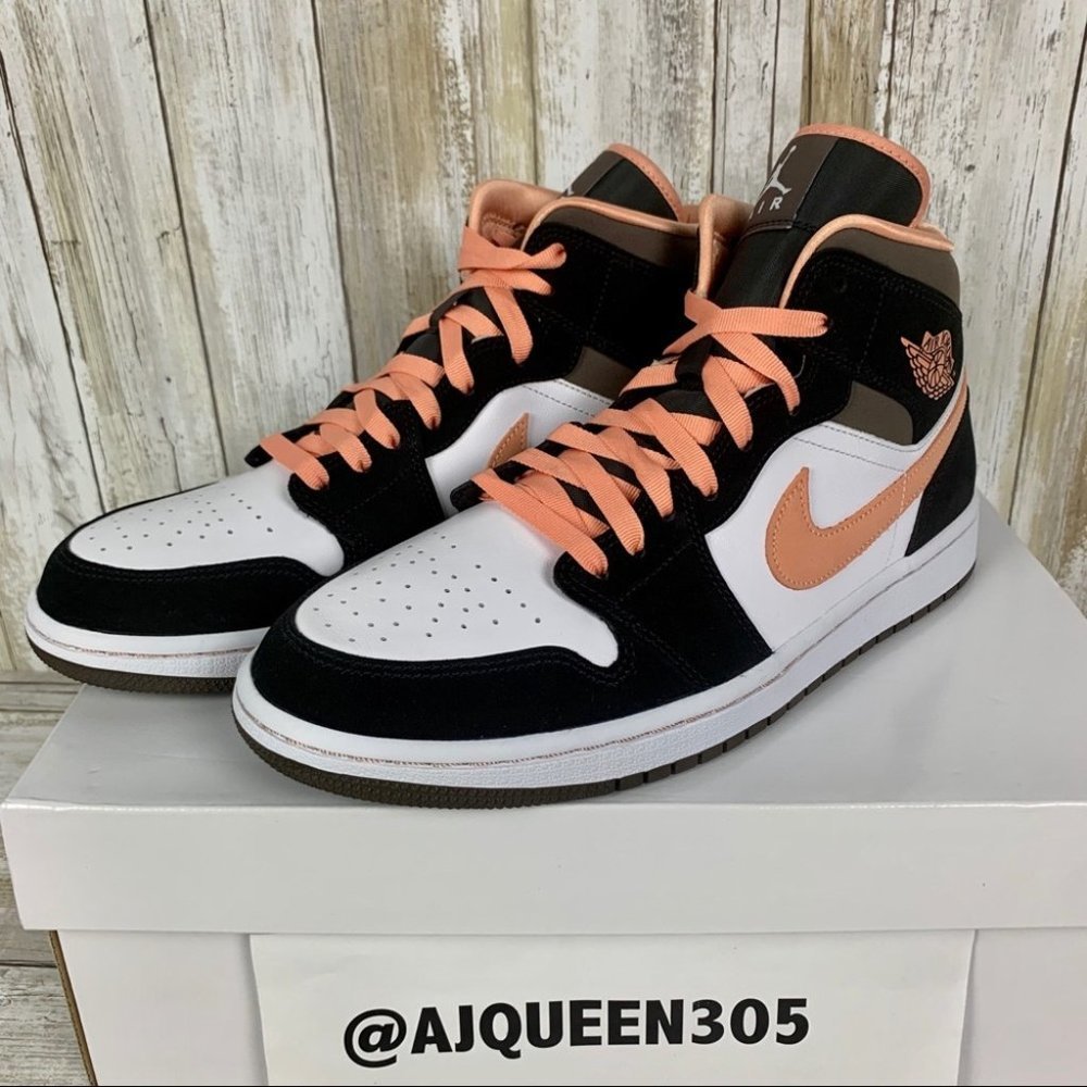 Air Jordan 1 Mid Peach Mocha M9.5/W11 - Picture 4 of 8